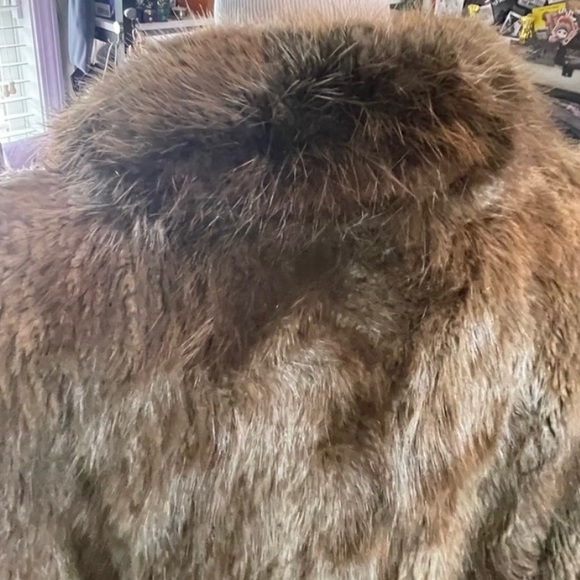 Floor Length Real Fur Coat - Picture 3 of 5